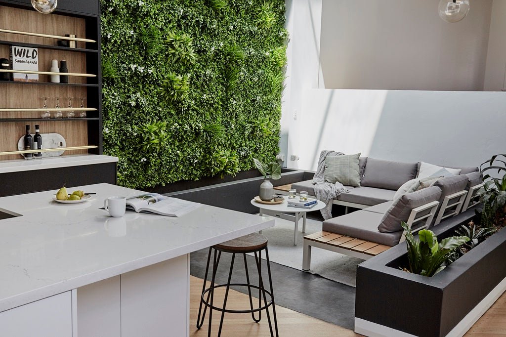 Guide to Selecting and Arranging Artificial Ficus Plants Around Lounge Couches - Designer Vertical Gardens