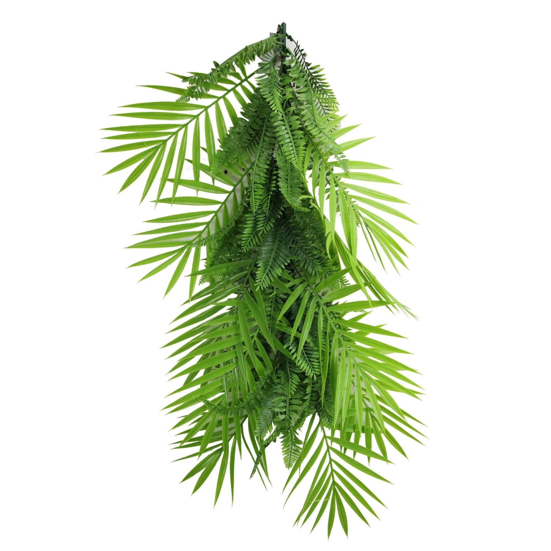 Artificial Extendable Hanging Tropical Palm And Fern Vine 55cm UV Resistant - Designer Vertical Gardens artificial hanging basket artificial hanging ferns