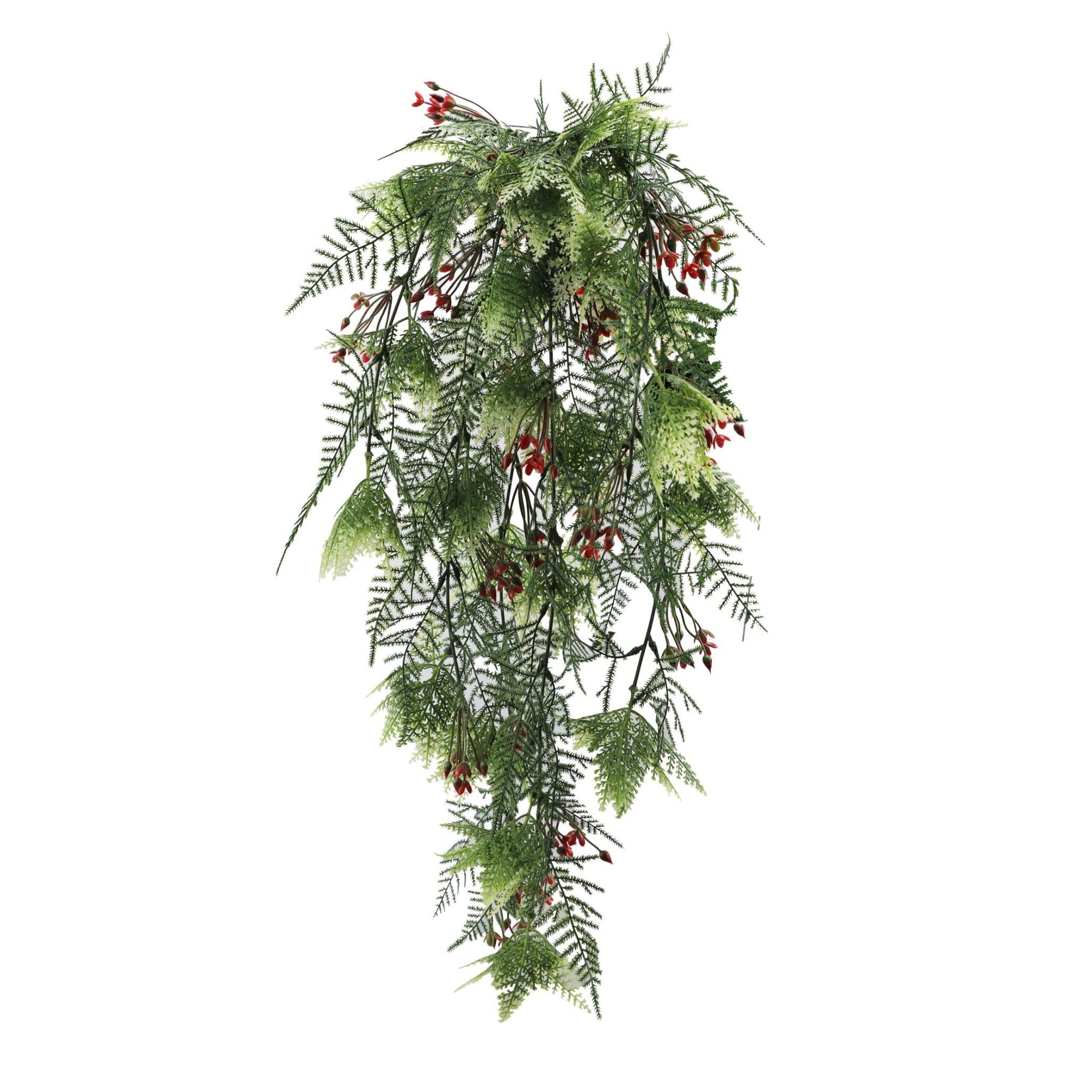 Artificial Hanging Christmas Myrtle And Flowering Holly UV Resistant 78cm - Designer Vertical Gardens artificial flower backdrop Artificial flower bouquet