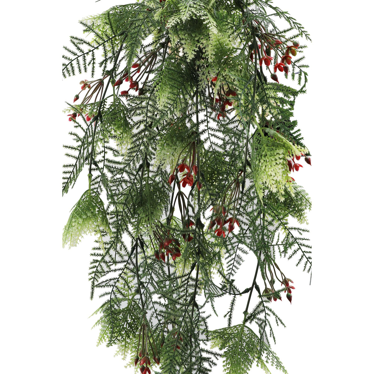 Artificial Hanging Christmas Myrtle And Flowering Holly UV Resistant 78cm - Designer Vertical Gardens artificial flower backdrop Artificial flower bouquet