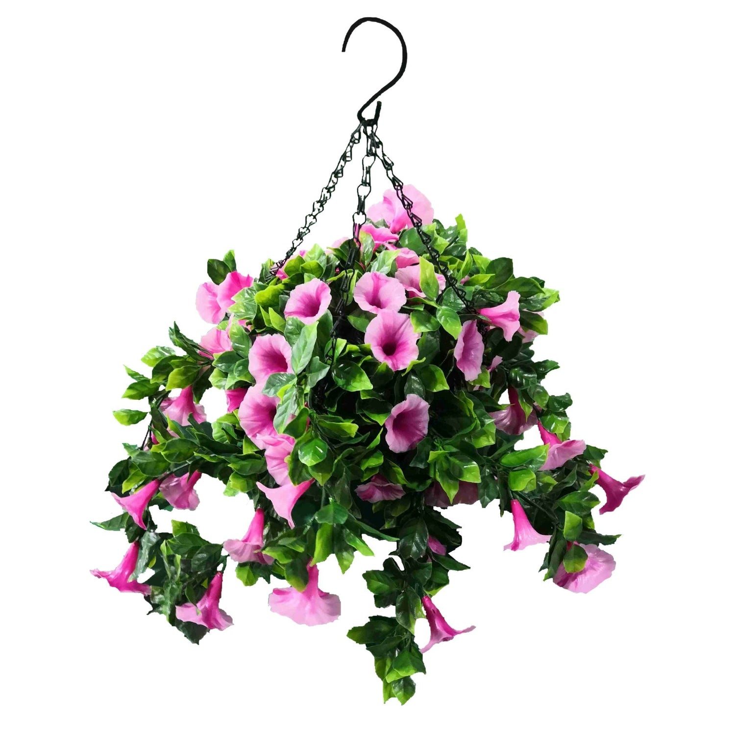 Artificial Petunia Hanging Basket UV Resistant 28cm - Designer Vertical Gardens artificial hanging ferns Flowering plants