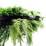 Black Artificial Hanging Green Wall Disc 80cm UV Resistant - Designer Vertical Gardens artificial hanging fern artificial hanging fern plant