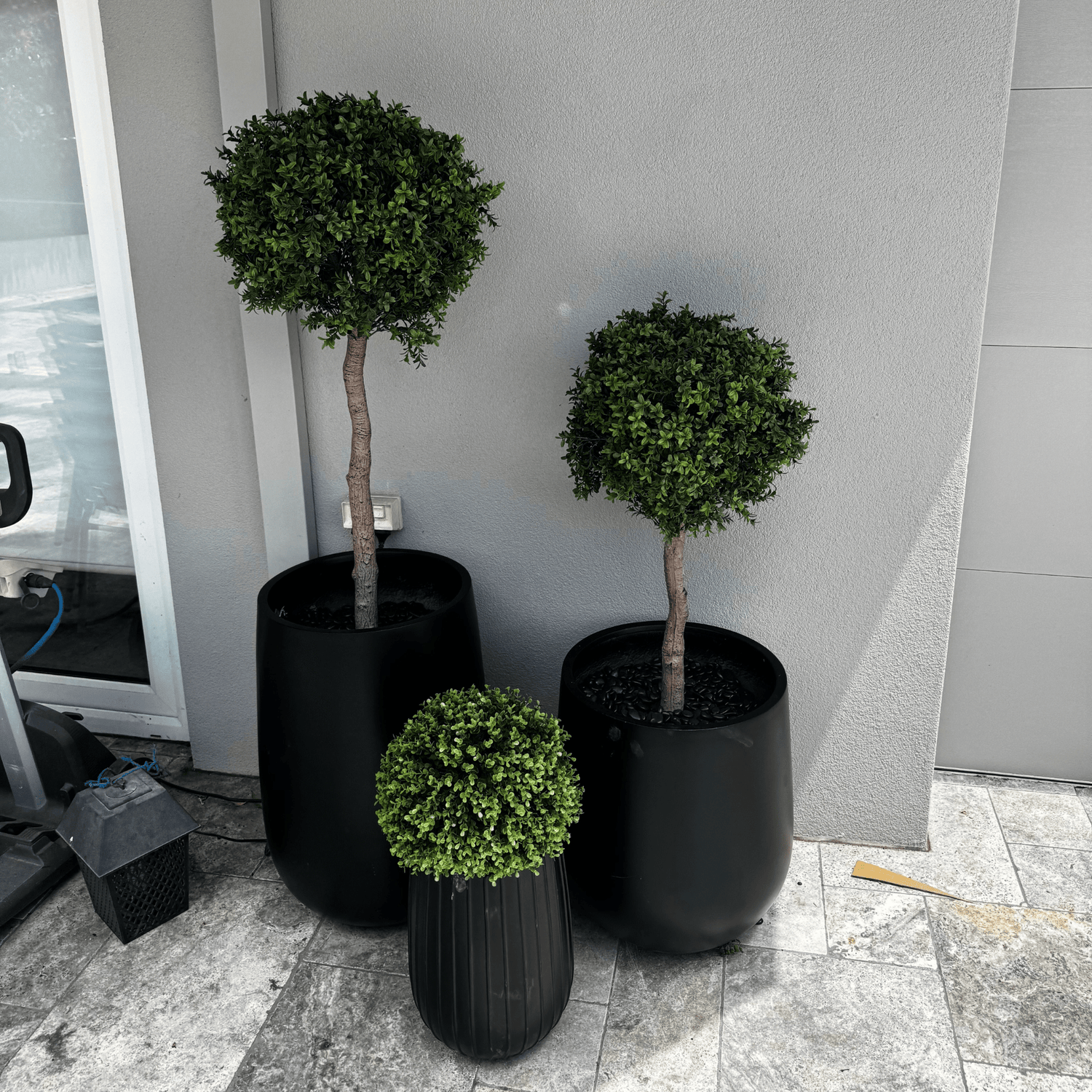 Faux Single Ball Artificial Topiary Tree 150cm UV Resistant - Designer Vertical Gardens artificial green wall sydney Artificial Shrubs and Small plants