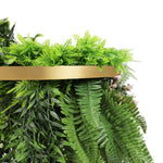 Gold Artificial Hanging Green Wall Disc 40cm UV Resistant - Designer Vertical Gardens hanging boston fern hanging fern