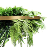 Gold Artificial Hanging Green Wall Disc 80cm UV Resistant Foliage - Designer Vertical Gardens artificial hanging fern artificial hanging ferns