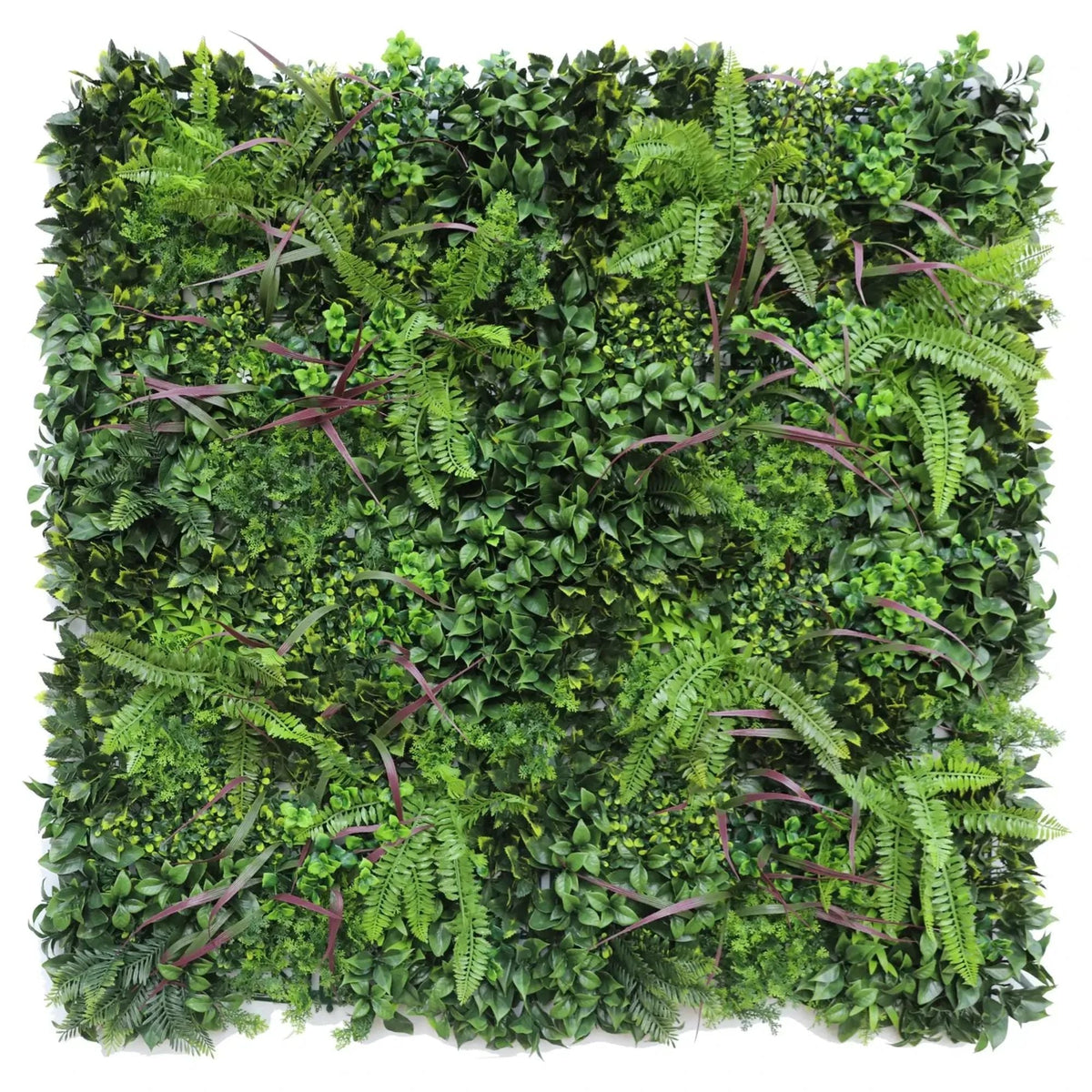 Verdant Fern Artificial Vertical Garden / Green Wall Panel 1m x 1m UV Resistant - Designer Vertical Gardens artificial vertical garden melbourne artificial vertical garden plants