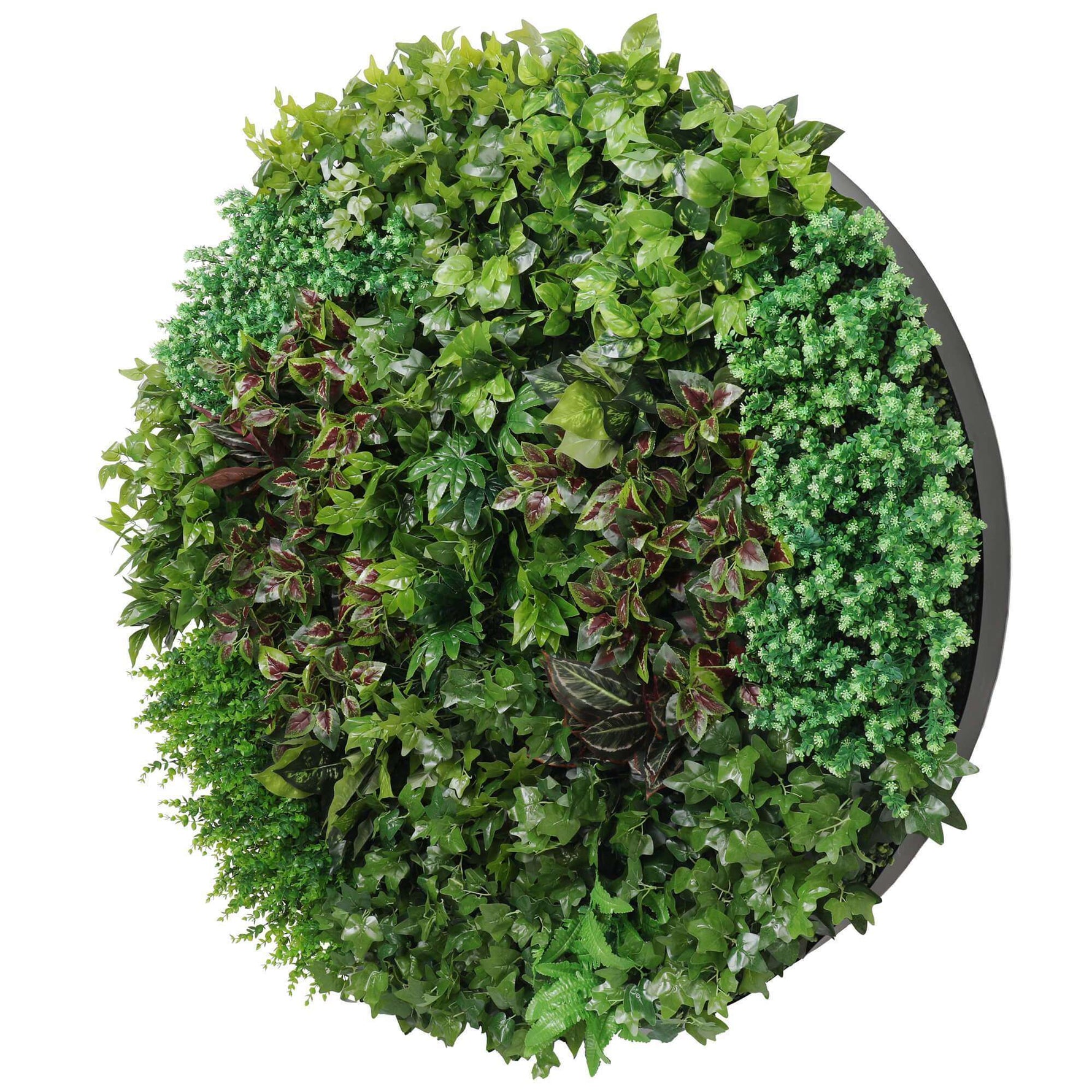 150cm Tropical Green Artificial Vertical Garden Disc - Designer Vertical Gardens artificial garden wall plants artificial green wall australia