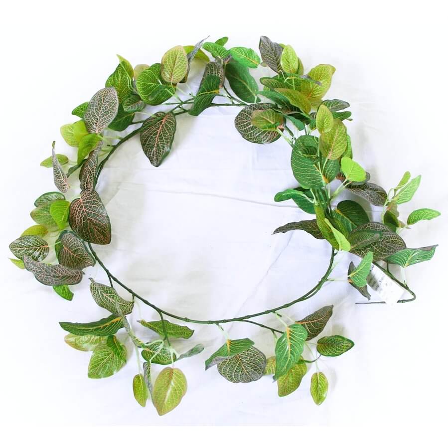 2 Pack - Artificial Fittonia Garland - 190cm - Designer Vertical Gardens artificial garden wall plants artificial green wall sydney