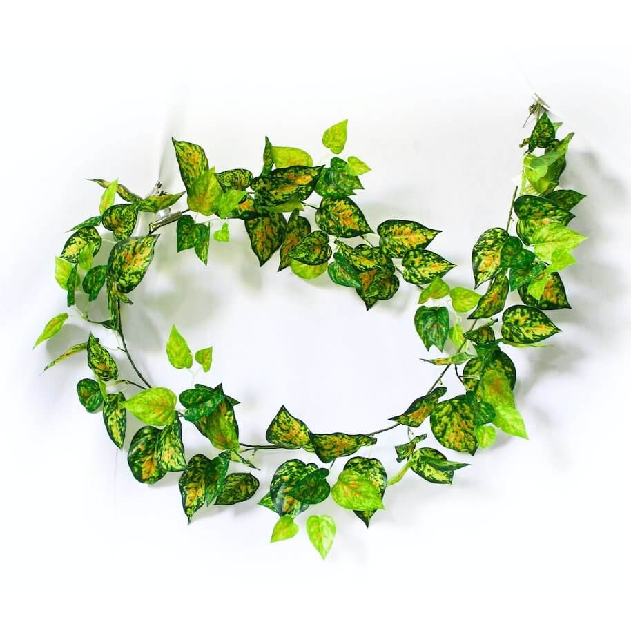 2 Pack - Artificial Red Pothos Garland - 190cm - Designer Vertical Gardens artificial garden wall plants artificial green wall sydney