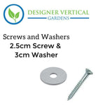 2.5cm Screw and 3cm Washer Kit (Timber and Plaster) (25 or 100 Pack) - Designer Vertical Gardens artificial green wall sydney artificial vertical garden melbourne