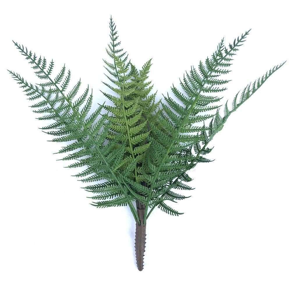 5 Pack - UV Dark Artificial Fern Stem 38cm - Designer Vertical Gardens artificial garden wall plants artificial green wall australia