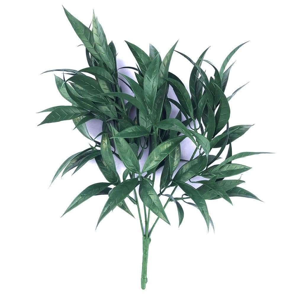 5-packs Dark Green Tipped Willow Oak Stem UV Resistant 30cm - Designer Vertical Gardens artificial garden wall plants artificial green wall installation