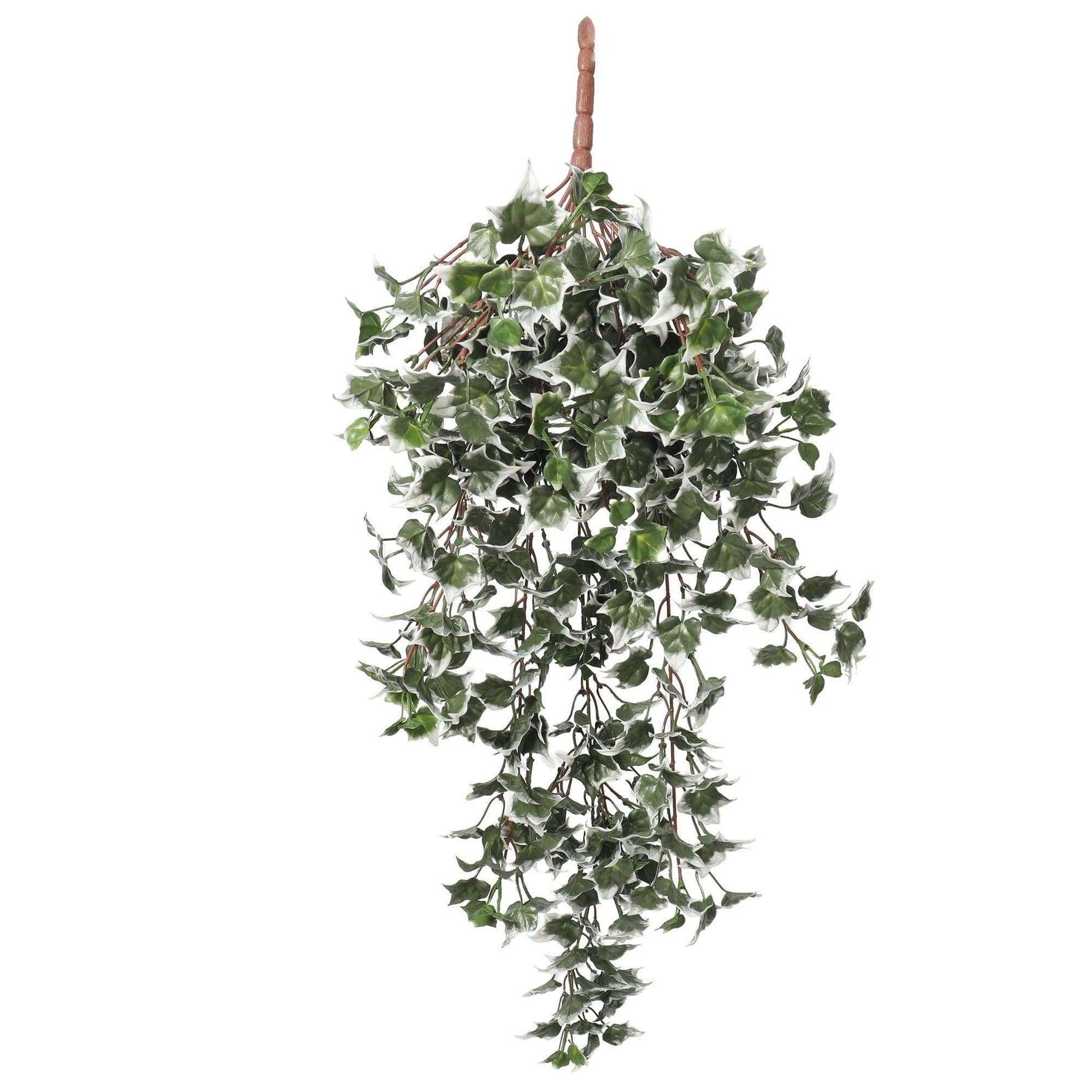 80cm Mixed Green & White Tipped Hanging Artificial Ivy Bush UV Stable - Designer Vertical Gardens artificial garden wall plants artificial green wall australia