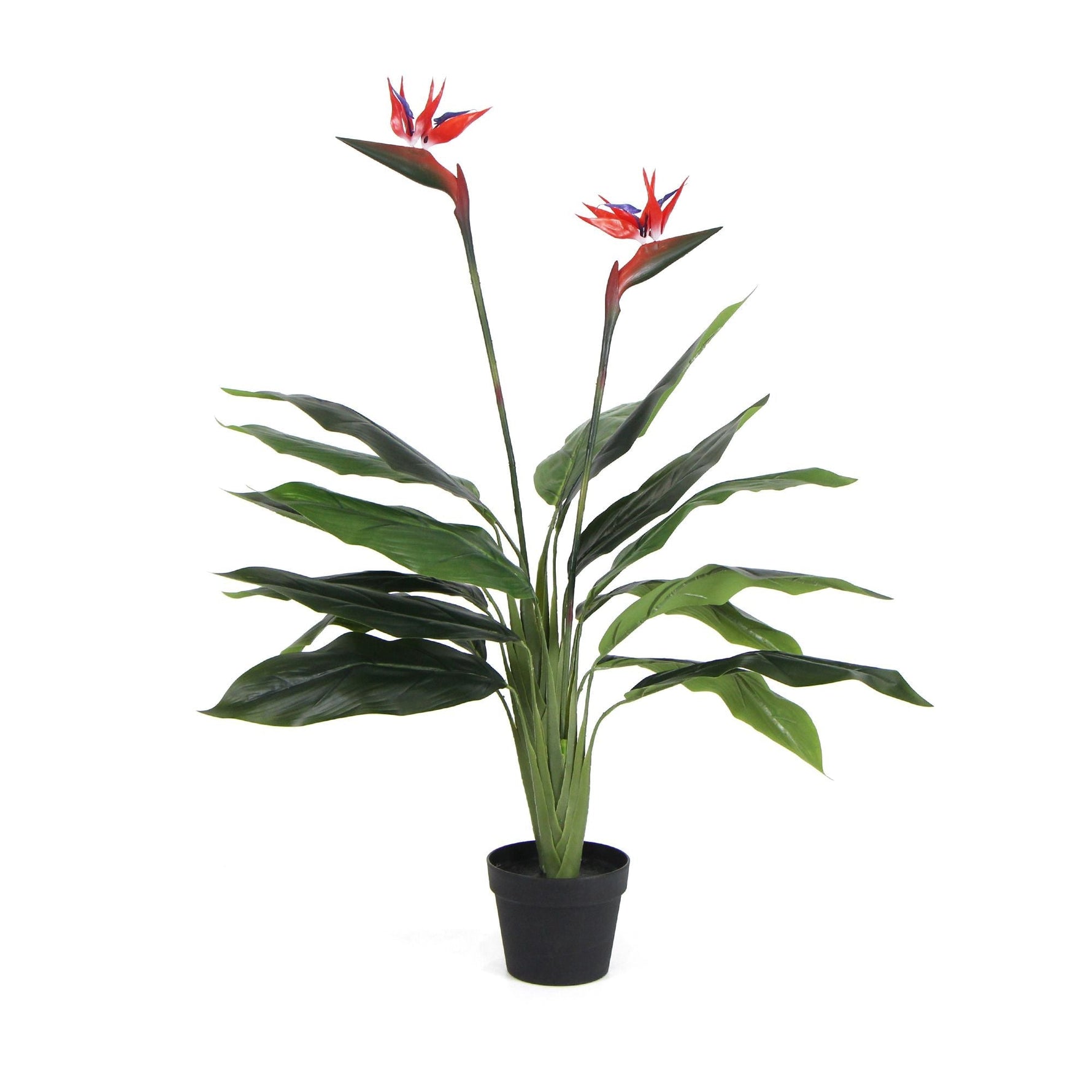 Artificial Bird Of Paradise Plant 110cm (Red Flowers) - Designer Vertical Gardens Flowering plants