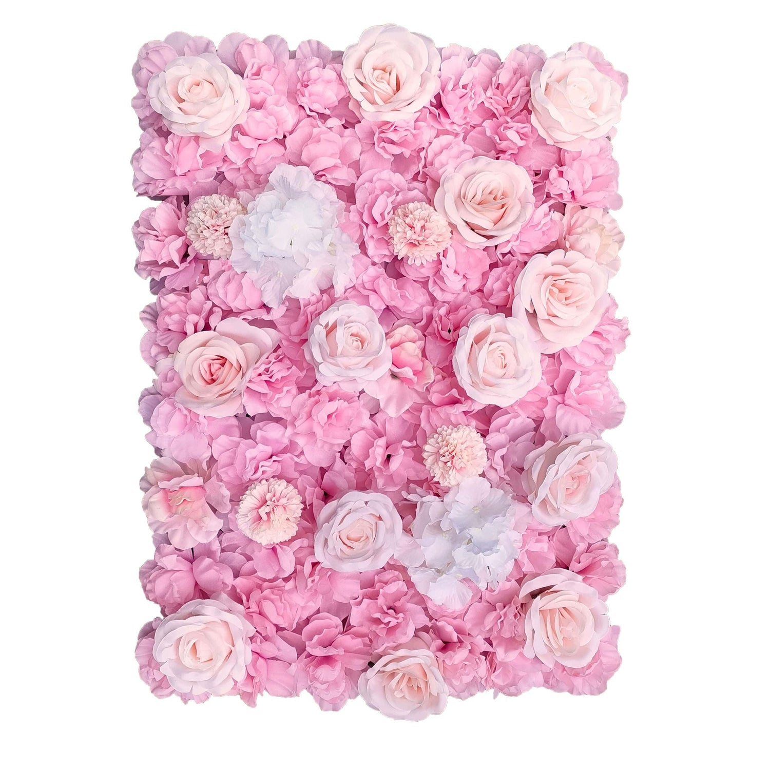 Artificial Flower Wall Backdrop Panel 40cm X 60cm Mixed White & Cream & Pink Flowers - Designer Vertical Gardens artificial green walls with flowers Flowering plants