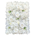 Artificial Flower Wall Backdrop Panel 40cm X 60cm Mixed Whites - Designer Vertical Gardens Artificial vertical garden wall panel flowering