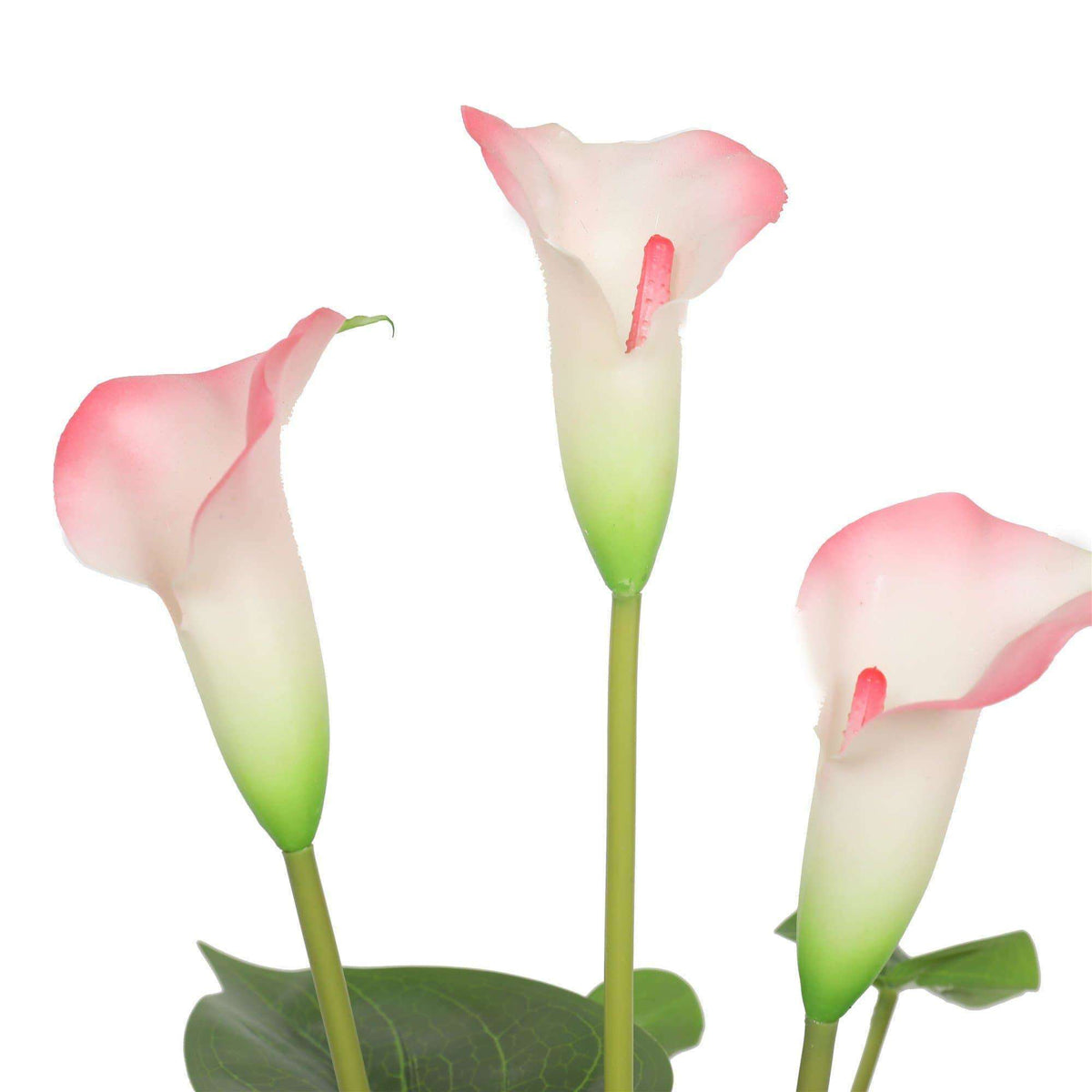 Artificial Flowering White & Pink Peace Lily / Calla Lily Plant 50cm - Designer Vertical Gardens artificial vertical garden melbourne artificial vertical garden plants