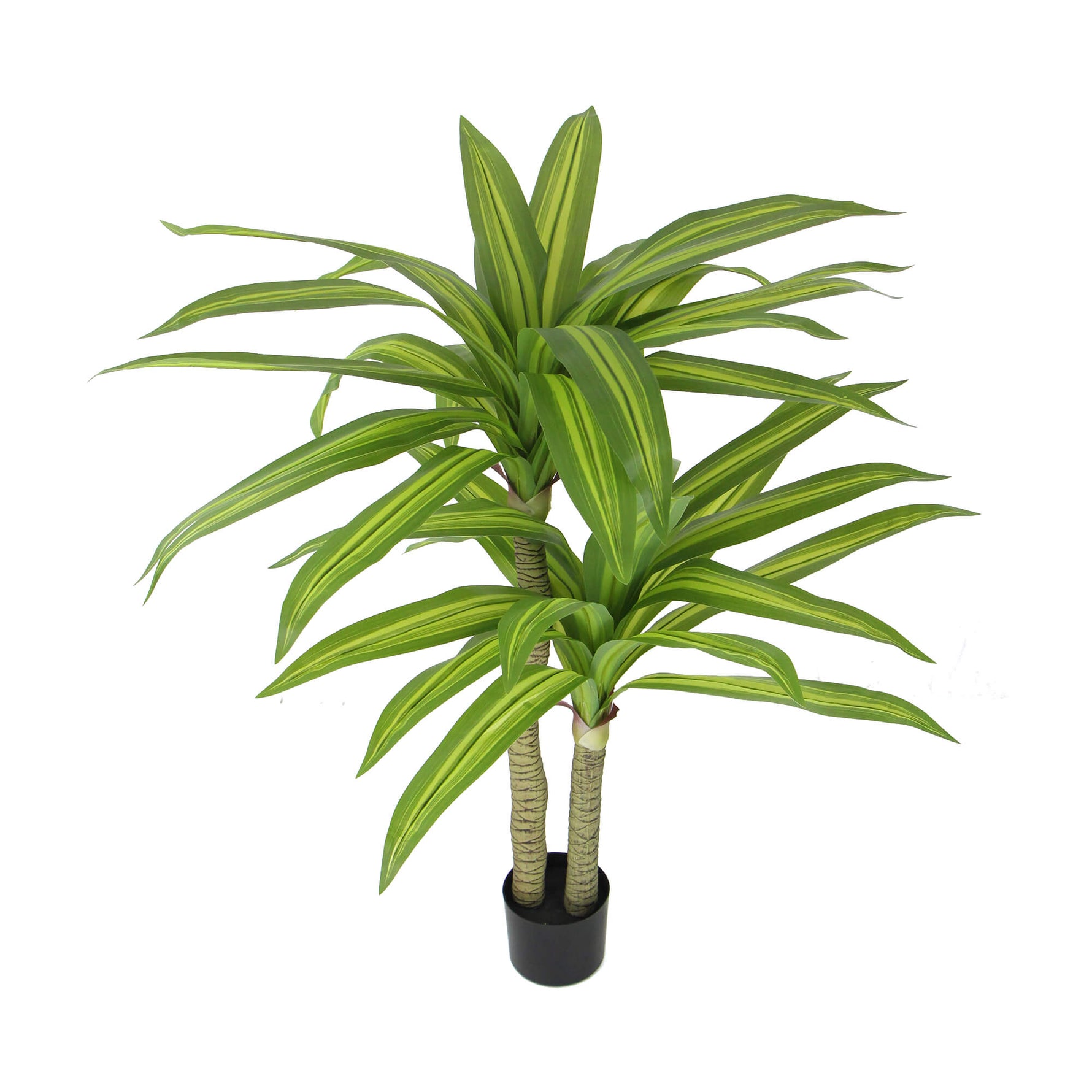 Artificial Multi Head Dracaena Tree With Mixed Green Leaves (Real Touch) 130cm - Designer Vertical Gardens Artificial Trees for Balconies Artificial Trees for Commercial Properties