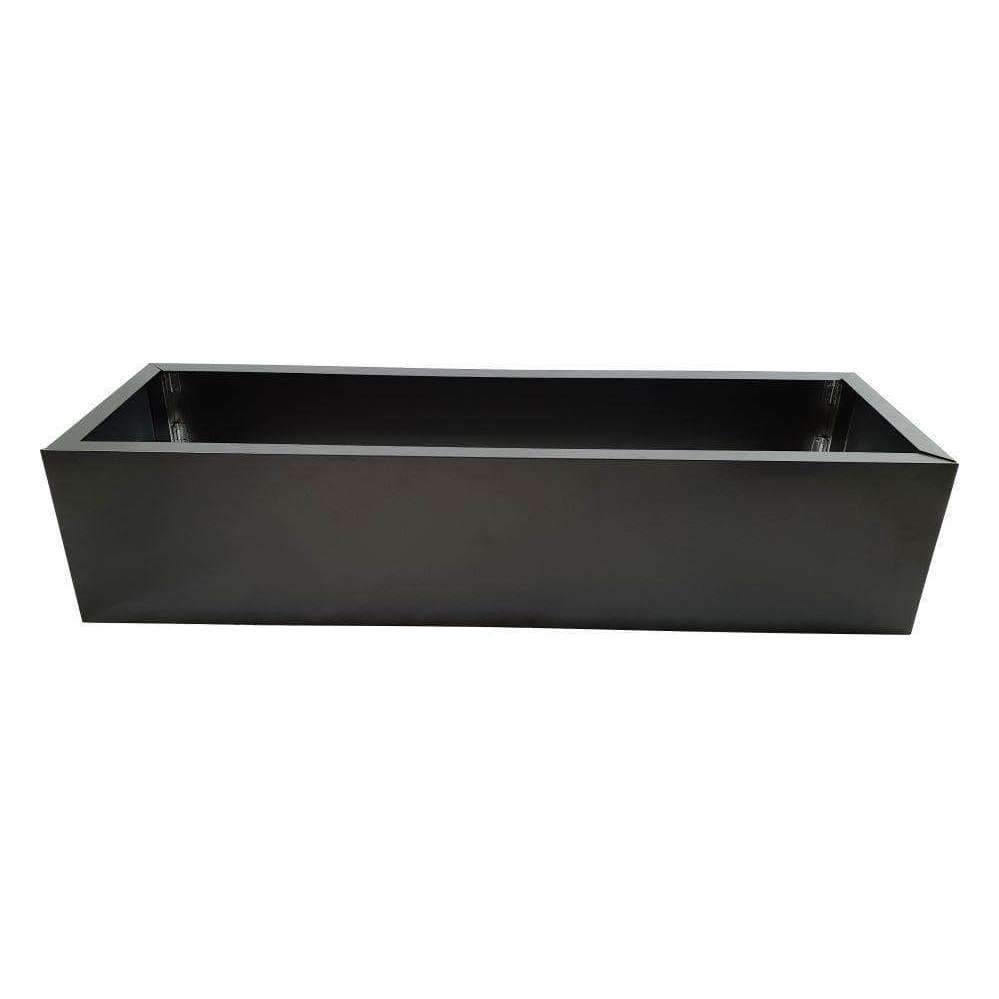 Black Metal Planter Medium - Designer Vertical Gardens artificial green wall sydney artificial vertical garden melbourne