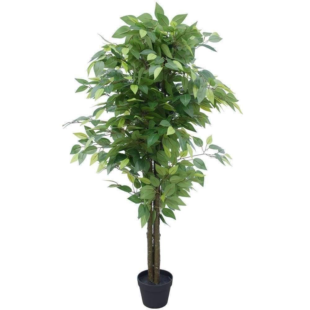 Bushy Artificial Ficus Tree 140cm - Dark Trunk - Designer Vertical Gardens artificial green wall sydney artificial vertical garden melbourne