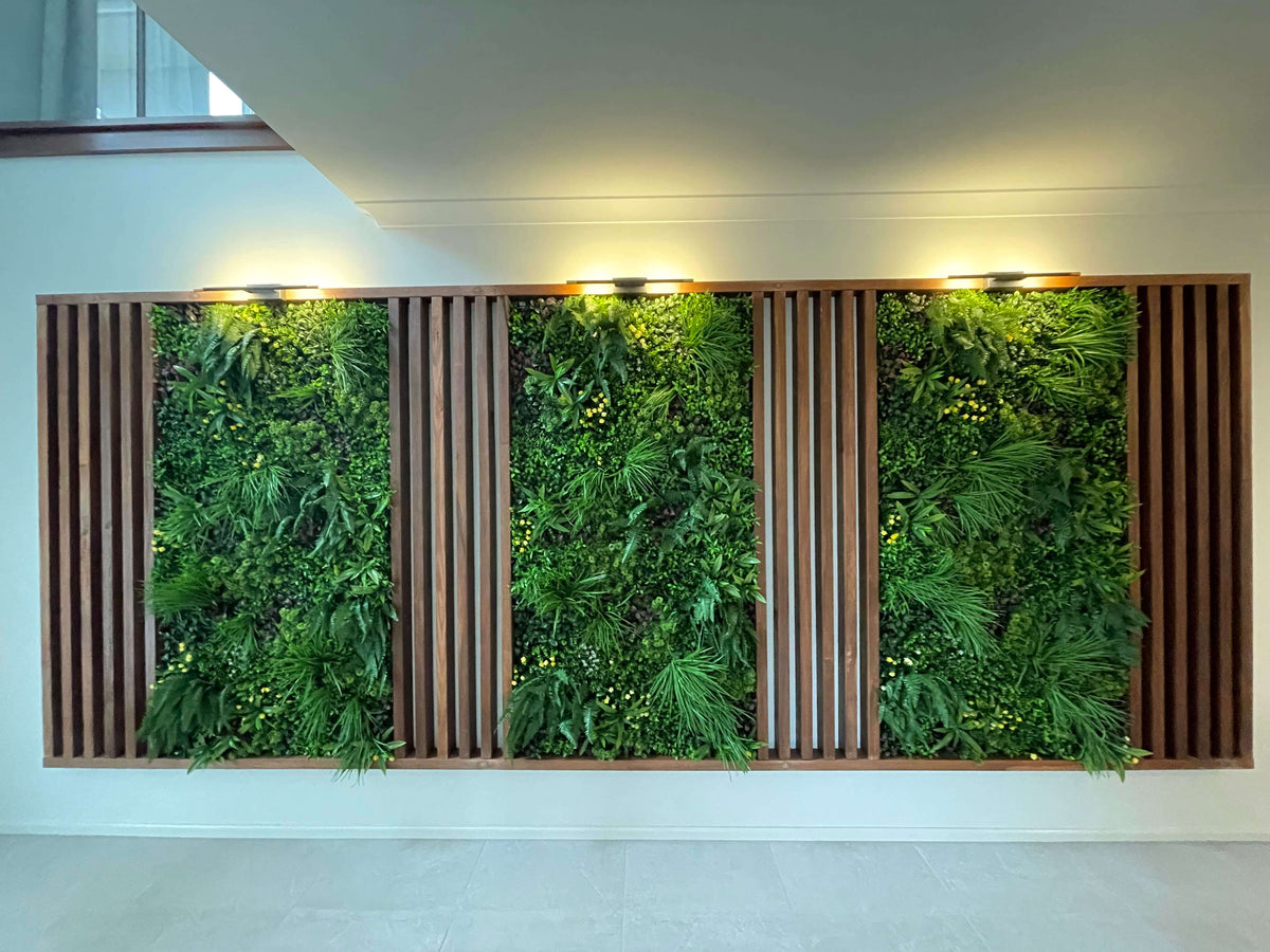 Country Fern Artificial Vertical Garden / Green Wall 100cm x 100cm UV Resistant - Designer Vertical Gardens artificial garden wall plants artificial green wall australia