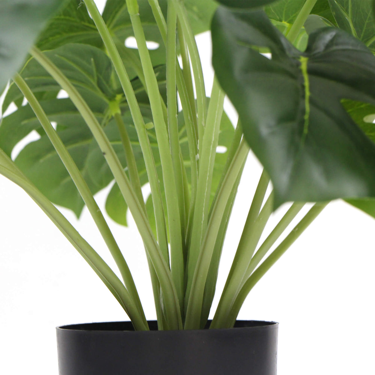 Dense Potted Artificial Split Philodendron Plant With Real Touch Leaves 50cm - Designer Vertical Gardens Artificial Shrubs and Small plants