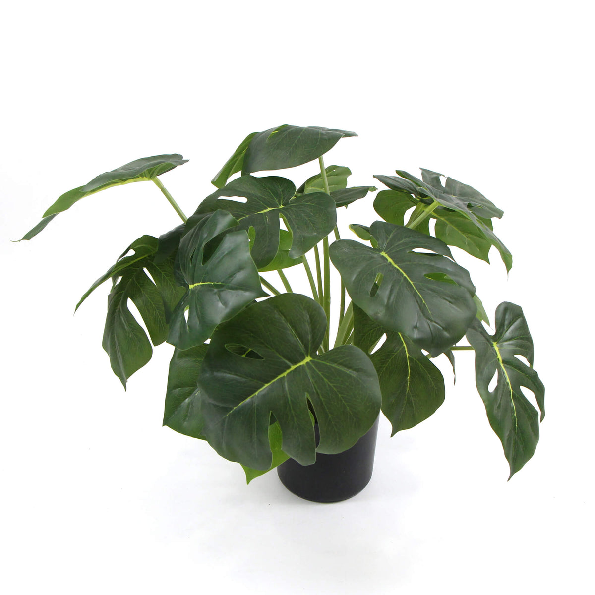 Dense Potted Artificial Split Philodendron Plant With Real Touch Leaves 50cm - Designer Vertical Gardens Artificial Shrubs and Small plants