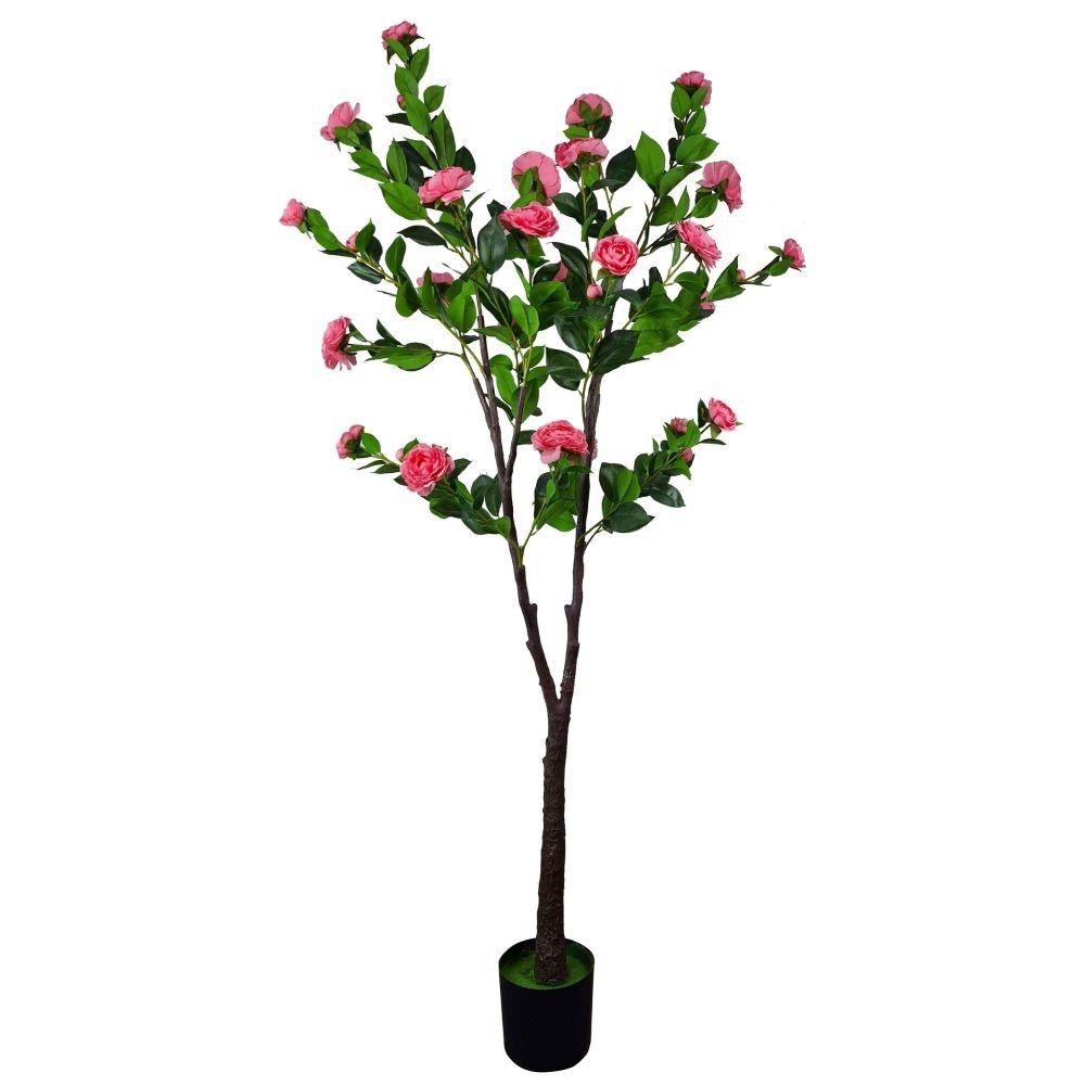 Flowering Natural Pink Artificial Camellia Tree 180cm - Designer Vertical Gardens Flowering plants vertical garden artificial plants