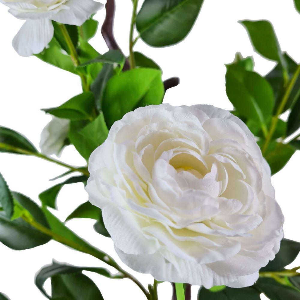 Flowering Natural White Artificial Camellia Tree 100cm - Designer Vertical Gardens Flowering plants vertical garden artificial plants