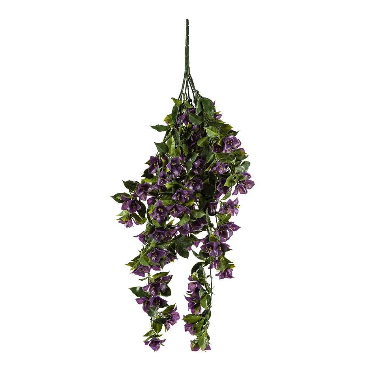 Hanging Artificial Bougainvillea Plant Purple UV Resistant 90cm - Designer Vertical Gardens Stems / Ferns