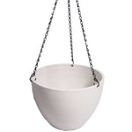 Hanging Rustic White Plastic Pot with Chain 30cm - Designer Vertical Gardens Pots