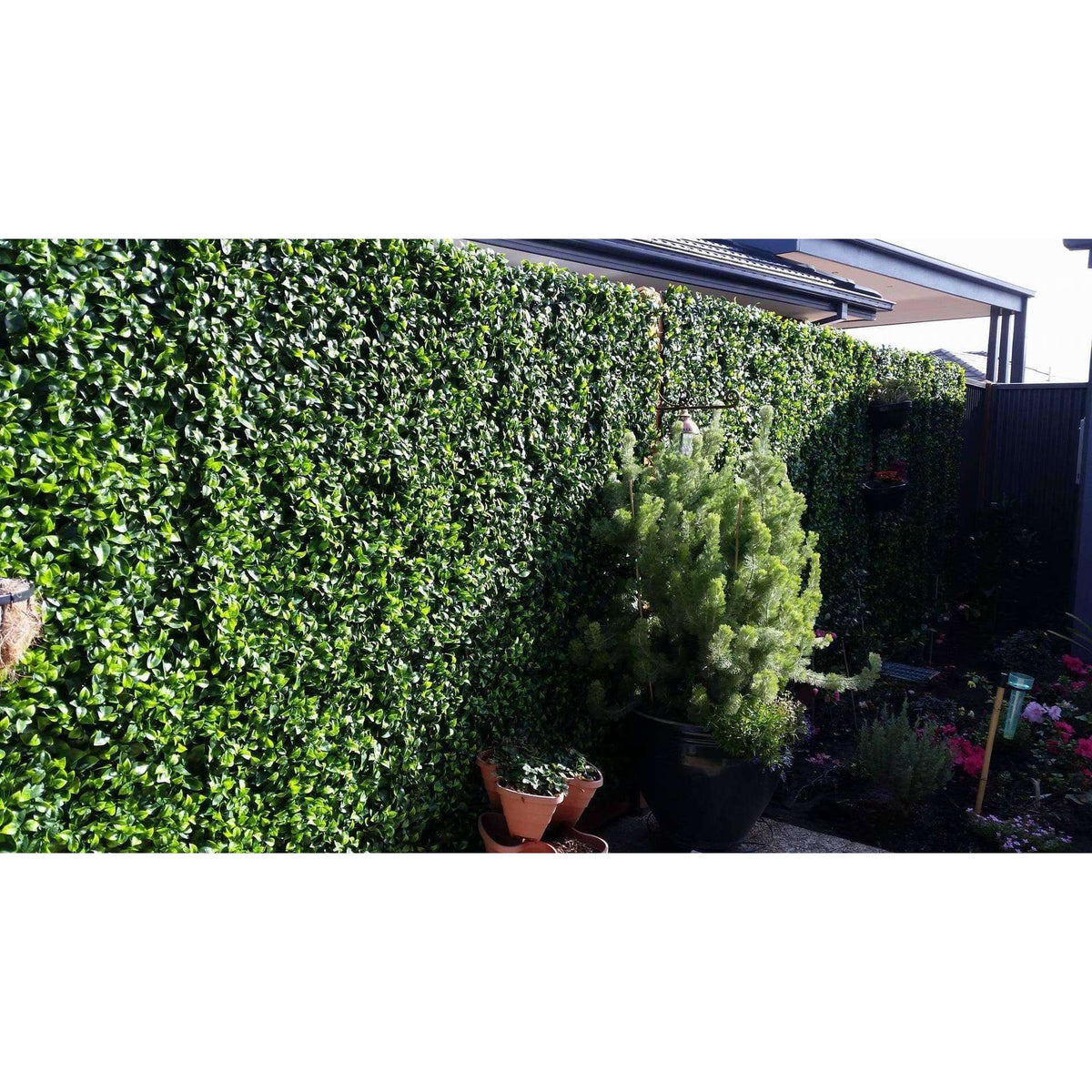 Jasmine Artificial Hedge Screen / Green Wall Panel UV Resistant 100cm x 100cm UV Resistant - Designer Vertical Gardens artificial garden wall plants artificial green wall australia