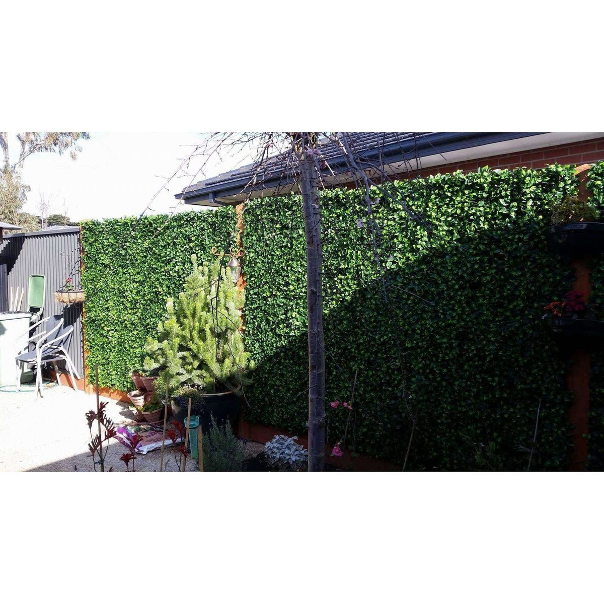 Jasmine Artificial Hedge Screen / Green Wall Panel UV Resistant 100cm x 100cm UV Resistant - Designer Vertical Gardens artificial garden wall plants artificial green wall australia