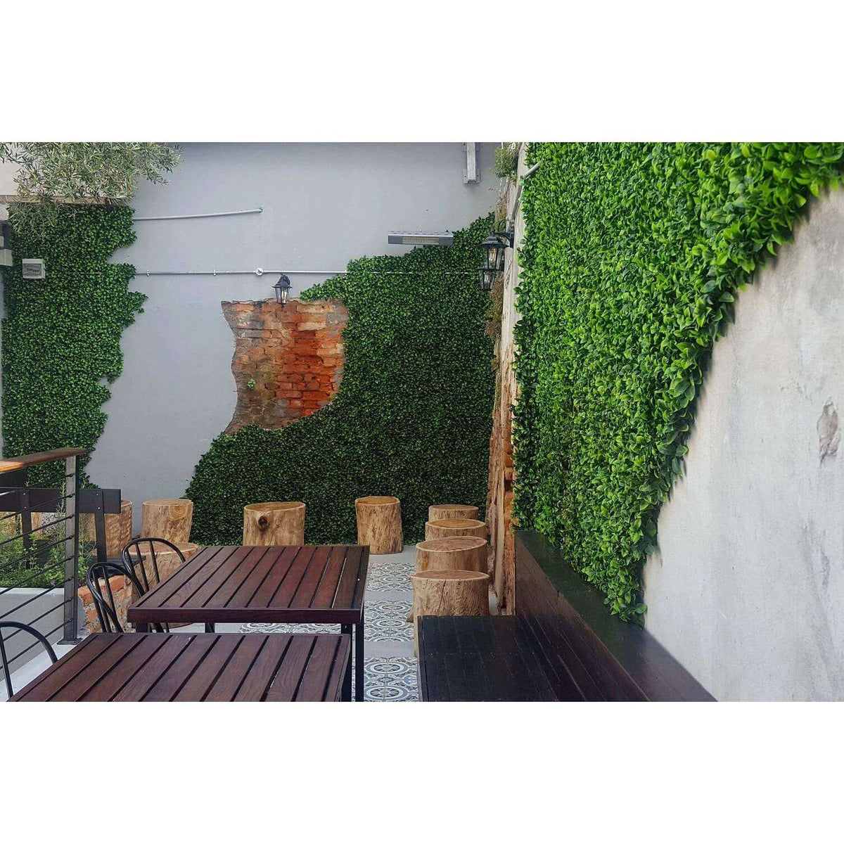 Jasmine Artificial Hedge Screen / Green Wall Panel UV Resistant 100cm x 100cm UV Resistant - Designer Vertical Gardens artificial garden wall plants artificial green wall australia