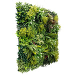 Lush Spring Vertical Garden / Green Wall UV Resistant 100cm x 100cm - Designer Vertical Gardens artificial hedge fence panels Artificial hedge panels