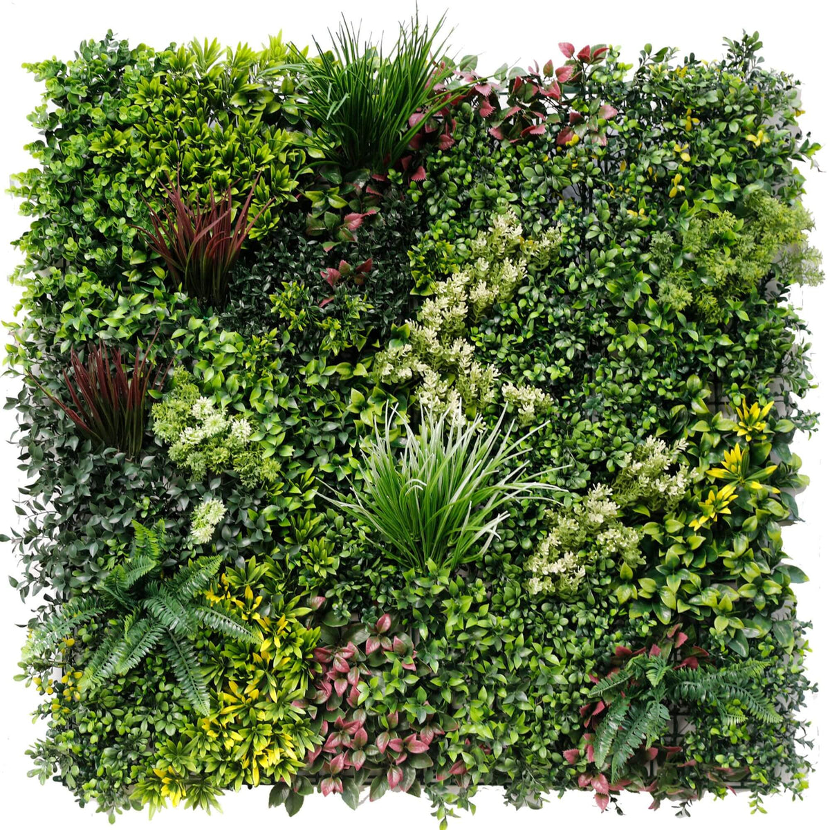 Luxury Evergreen Rainforest Recycled Vertical Garden / Green Wall UV Resistant 1m X 1m - Designer Vertical Gardens artificial garden wall plants artificial green wall australia