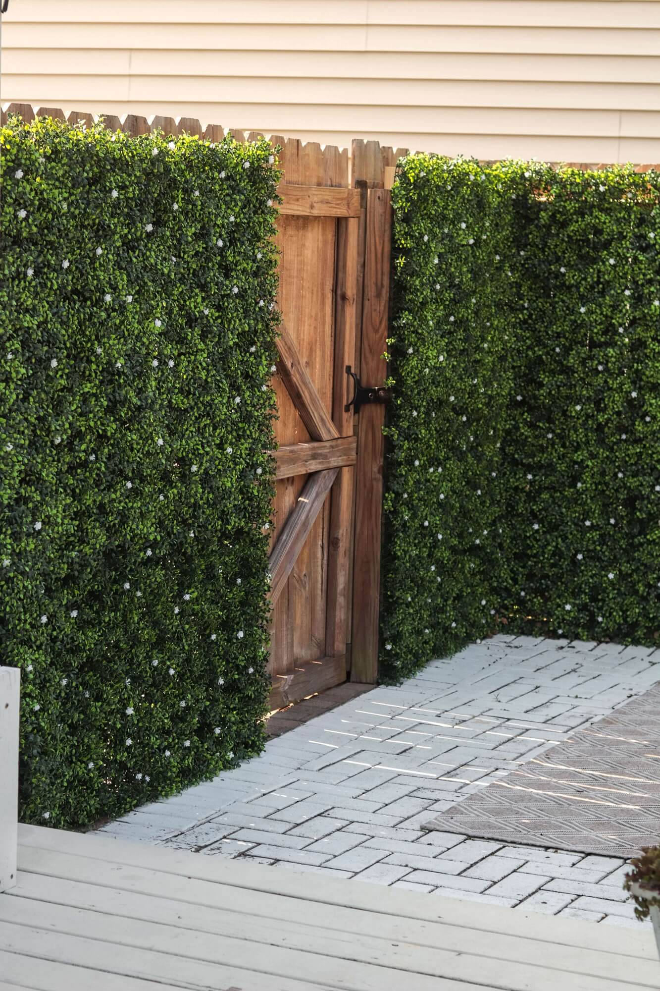 Luxury Flowering Artificial Buxus Hedge Panel UV Resistant 1m X 1m - Designer Vertical Gardens artificial green wall australia artificial green wall sydney