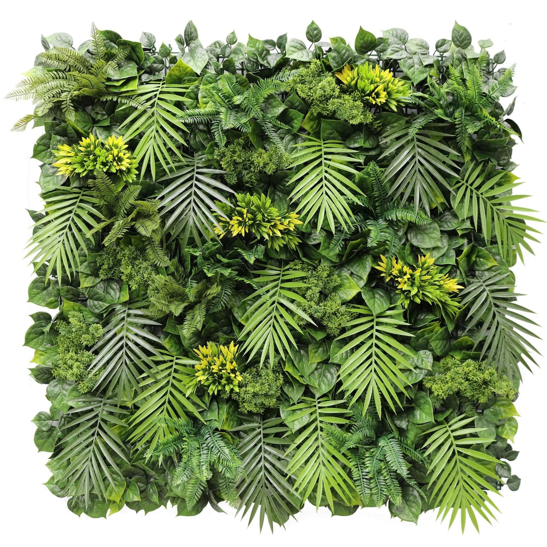 Luxury Hawaiian Sunrise Vertical Garden/Green Wall UV Resistant 1m X 1m - Designer Vertical Gardens artificial vertical garden melbourne artificial vertical garden plants