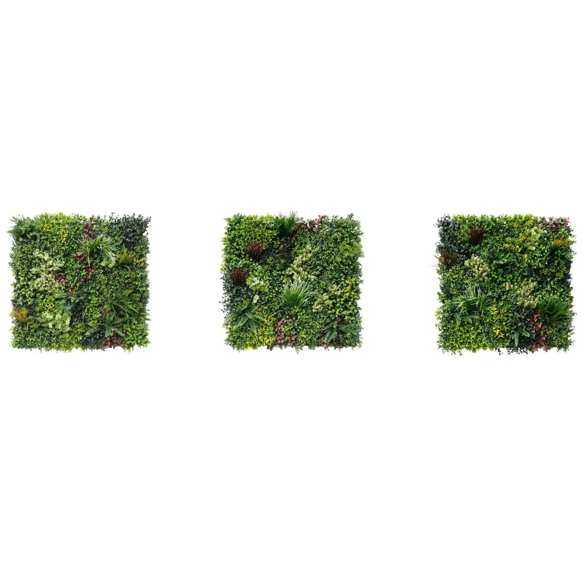 Luxury Triptych Vertical Garden / Living Wall Set 3 Of Pieces 1m X 1m (3 SQM Set) UV Resistant - Designer Vertical Gardens artificial green wall australia artificial green wall installation