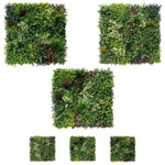 Luxury Triptych Vertical Garden / Living Wall Set 3 Of Pieces 1m X 1m (3 SQM Set) UV Resistant - Designer Vertical Gardens artificial green wall australia artificial green wall installation