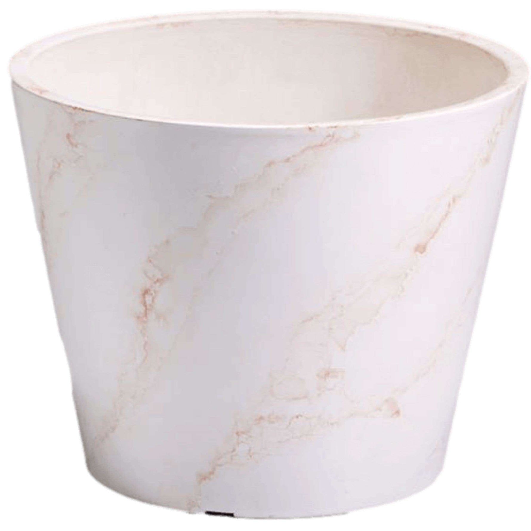 Red & White Imitation Marble Pot 25cm - Designer Vertical Gardens Pots