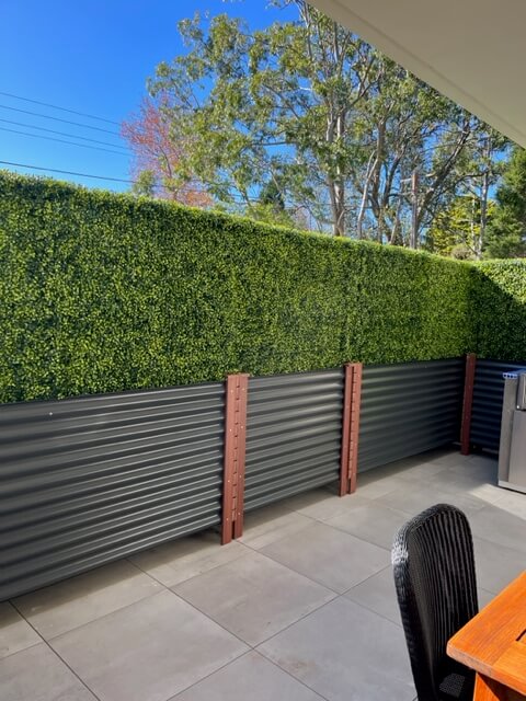 UV Resistant Portable Mixed Boxwood Artificial Hedge - 2m High x 1m Wide x 25cm Deep - DIY Assembly - Designer Vertical Gardens artificial garden wall plants artificial green wall australia