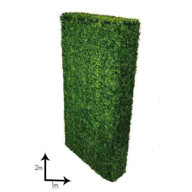 UV Resistant Portable Mixed Boxwood Artificial Hedge - 2m High x 1m Wide x 25cm Deep - DIY Assembly - Designer Vertical Gardens artificial garden wall plants artificial green wall australia