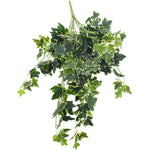 White Tipped Hanging Artificial Ivy Bush - 100cm - Designer Vertical Gardens artificial garden wall plants artificial green wall australia