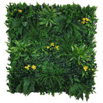 Yellow Rose Artificial Vertical Garden / Fake Green Wall UV Resistant Sample - Designer Vertical Gardens artificial garden wall plants artificial green wall sydney